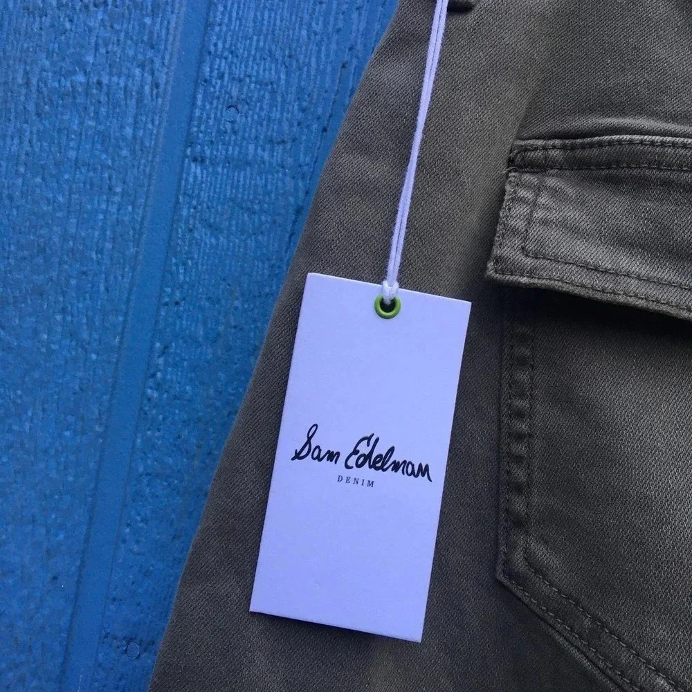 NEW Sam Edelman Women's Size 12 Green The Cargo Ankle Pants - Picture 3 of 5
